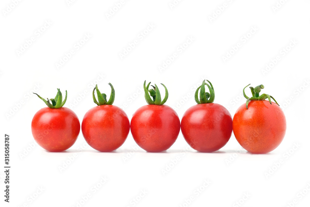 Red Tomatoes Isolated on a White Background Studio Photo Red Tomatoes Isolated on a White Background Studio Photo