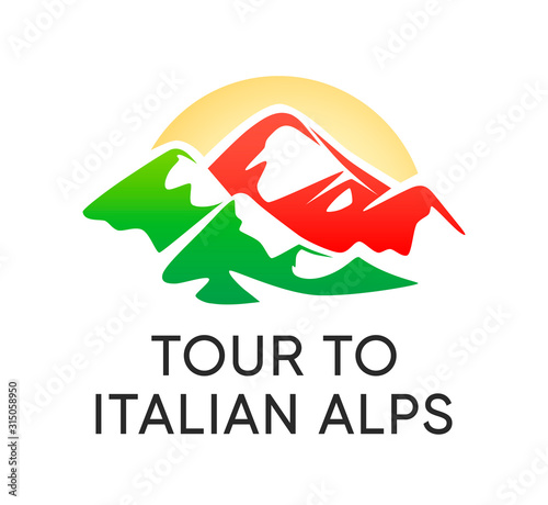 Italian Alps Emblem - Logo ...
