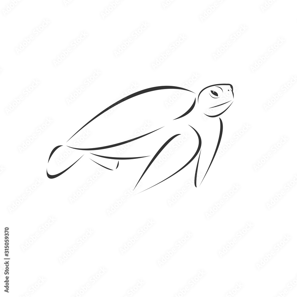 Vector of turtle on a white background, Animal. Pet. Easy editable layered illustration. symbol. logo. icon Vector of turtle on a white background, Animal. Pet. Easy editable layered illustration. symbol. logo. icon