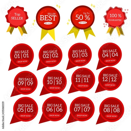 set of colorful labels sale discount. 