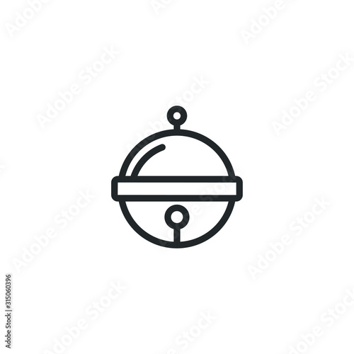pet bell icon template color editable. pet bell symbol vector sign isolated on white background illustration for graphic and web design.