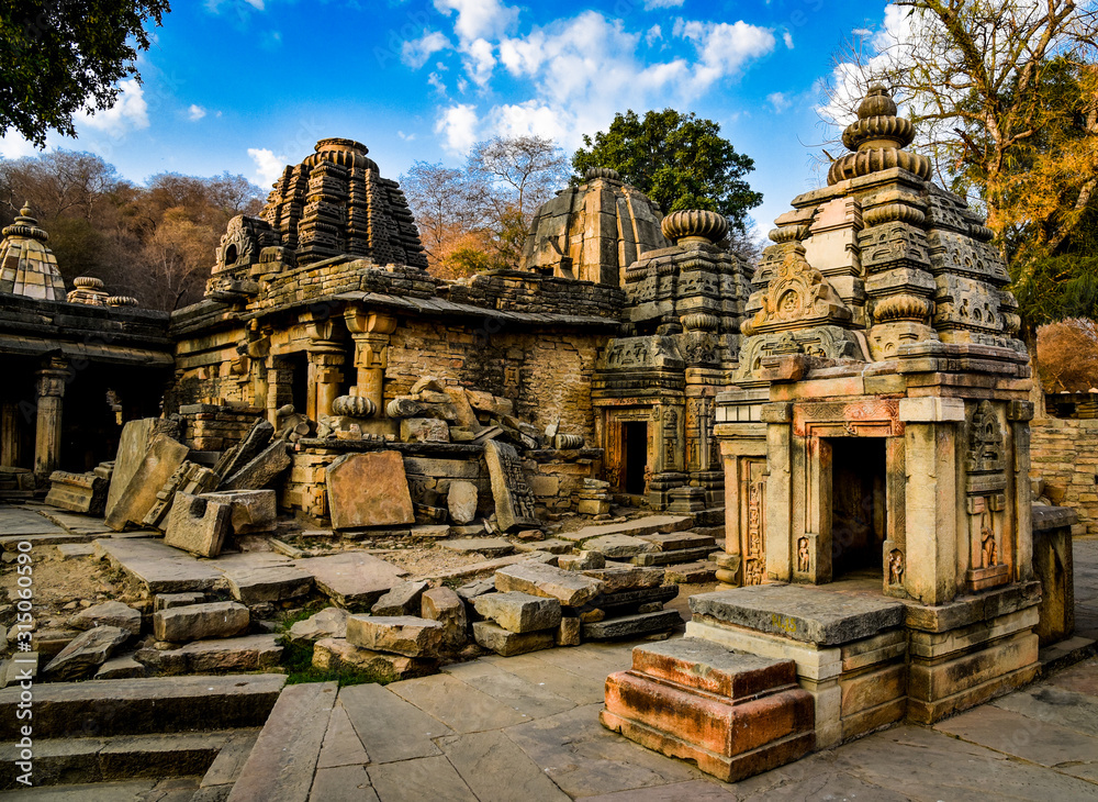 Ancient Hindu temples under restoration