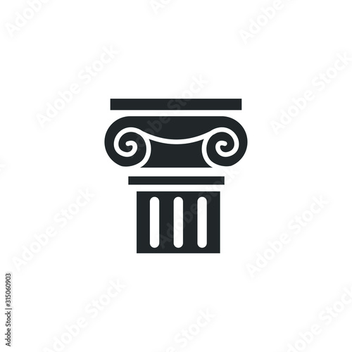 Pillar template color editable. Pillar symbol vector sign isolated on white background illustration for graphic and web design.