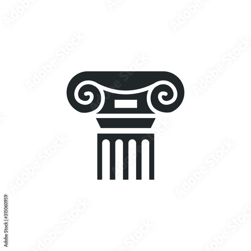 Pillar template color editable. Pillar symbol vector sign isolated on white background illustration for graphic and web design.