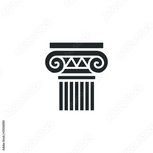 Pillar template color editable. Pillar symbol vector sign isolated on white background illustration for graphic and web design.