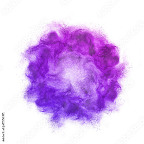 Powder violet splash as a creative frame.