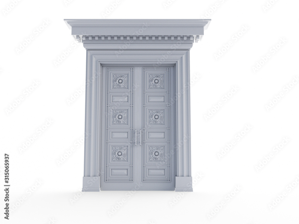 3d rendered object illustration of an abstract white door 3d rendered object illustration of an abstract white door