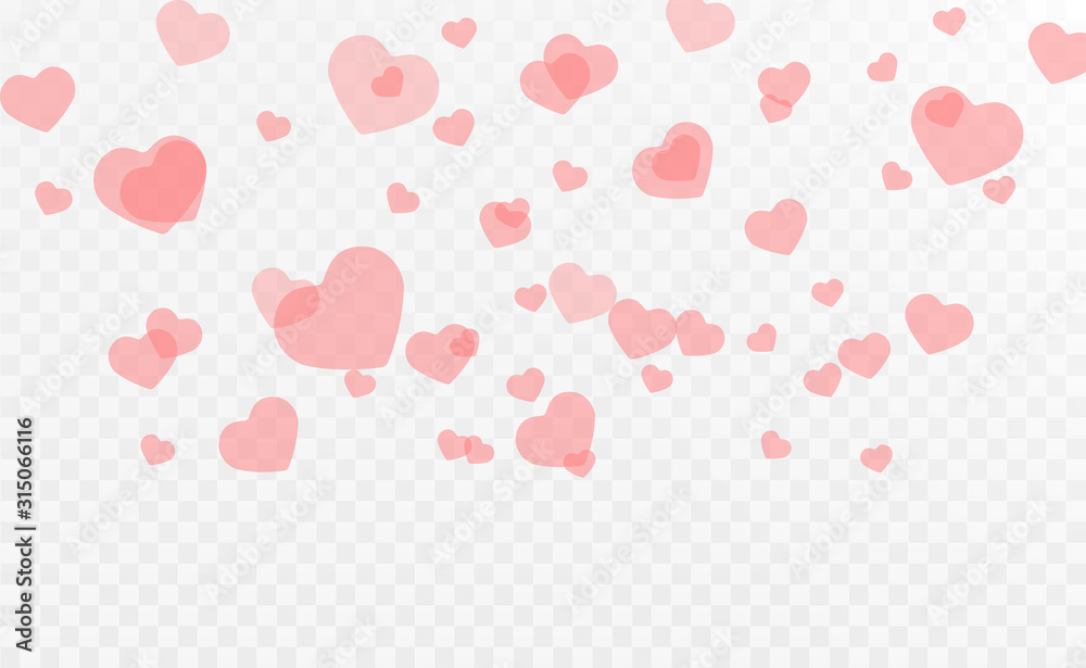 Happy Valentine's Day vector illustration on a beautiful background with beautiful hearts.	