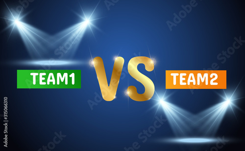 Background of confrontation between teams. Fight against each other. Screen of rivalry or competition. Advertising of a duel.