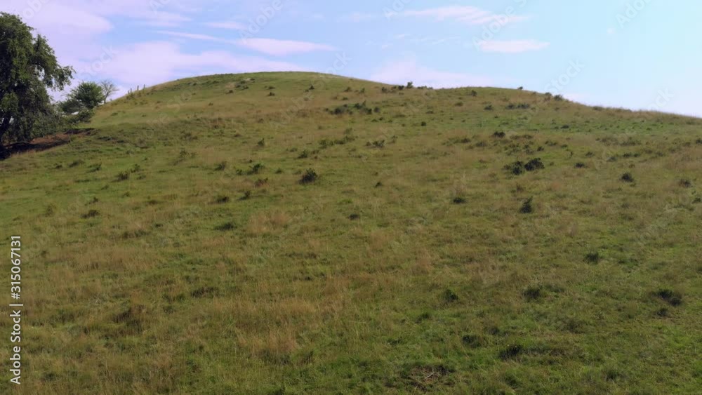 Green European hill, Central Europe Drone shot Green European hill, Central Europe Drone shot