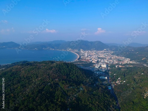 Aerial Panoramic Views of Phuket Thailand 