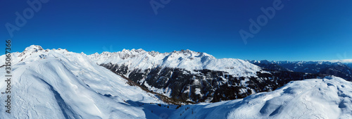 Beautiful view from the ski slopes of Heiligenblut, Glosslockner- Austria.  © belyaaa
