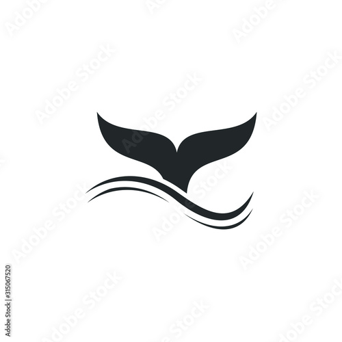 whale tail  template color editable. whale tail symbol vector sign isolated on white background illustration for graphic and web design.