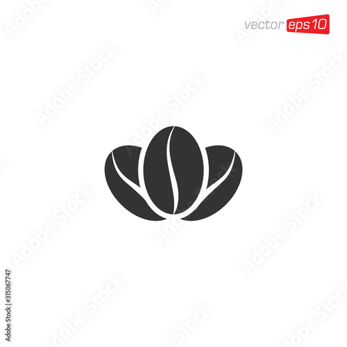 Coffee Bean Icon Design Illustration