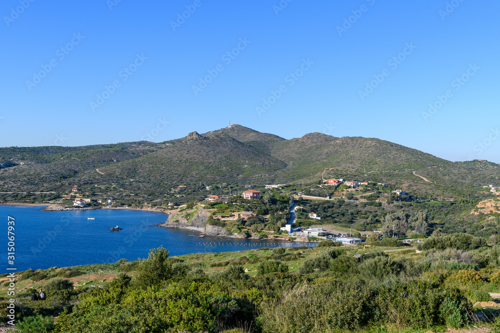 Obraz premium Beautiful rocky coastline and blue sea