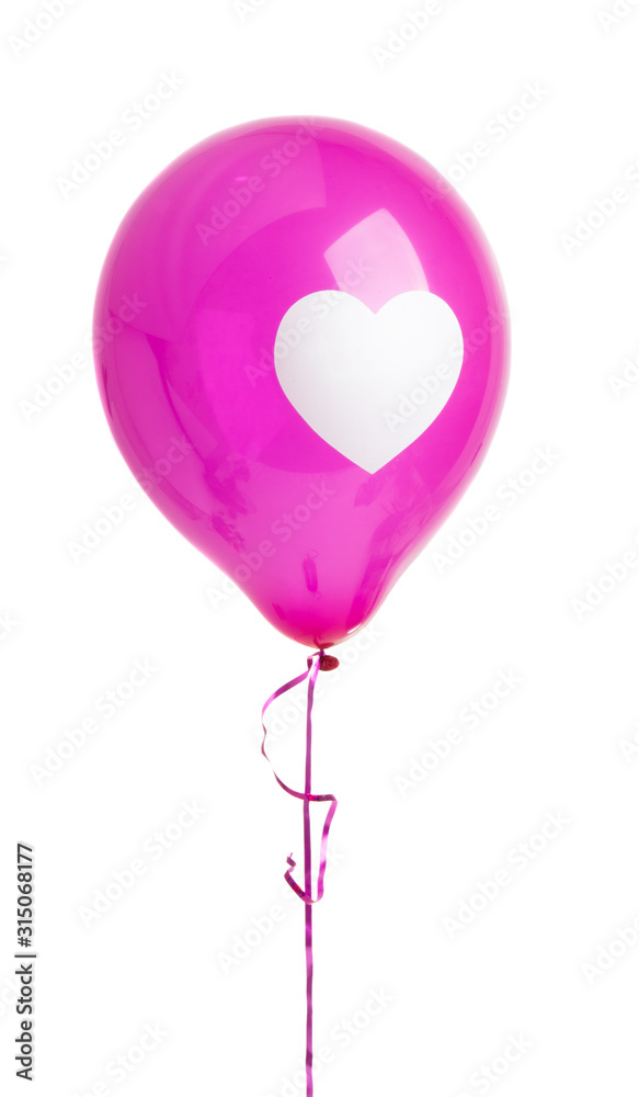 balloon with heart isolated