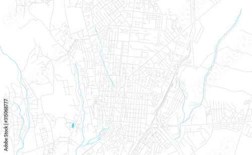 Gyumri, Armenia bright vector map