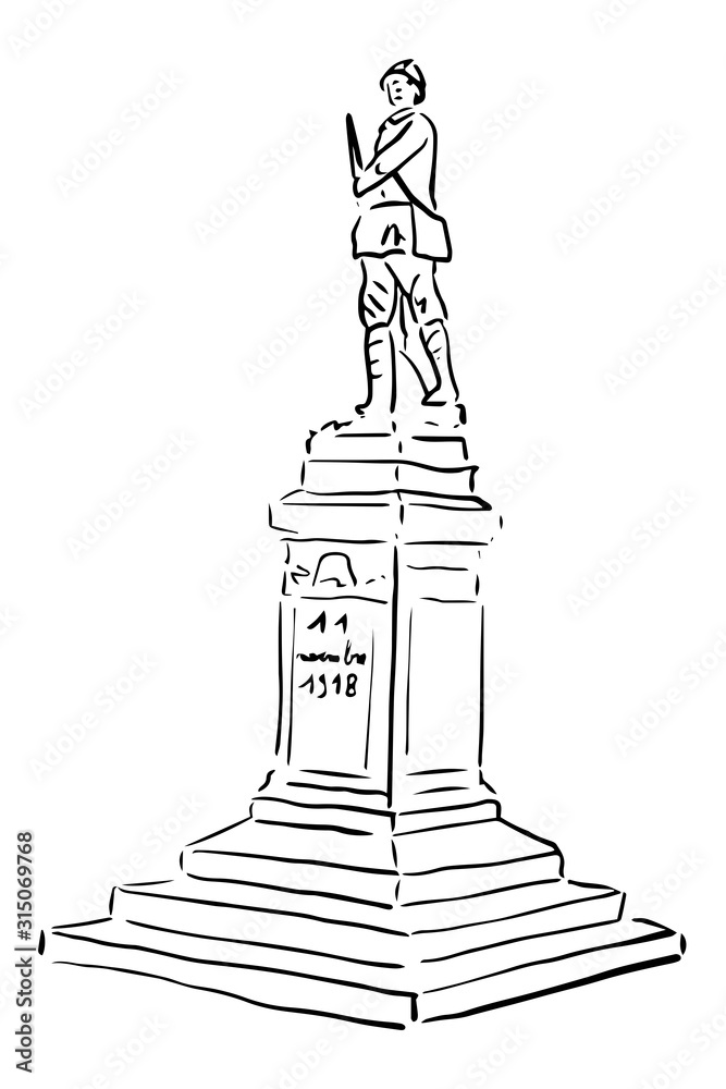 monument aux morts, première guerre mondiale,  14-18, 1914-1918, poilu, guerre,