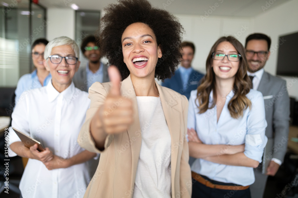 Successful business group of people at work in office Successful business group of people at work in office