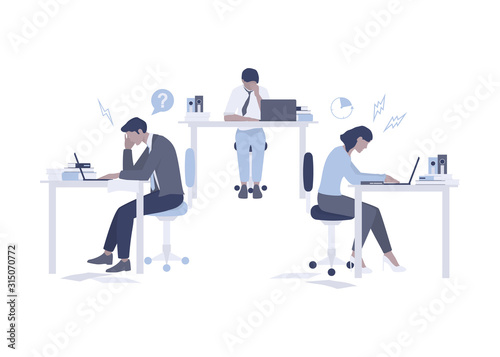 Deadline concept. Idea of many work and few time.