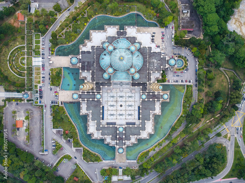 Photography Aerial view of Federal Territory Mosque or Masjid Wilayah Persekutuan, Kuala Lum