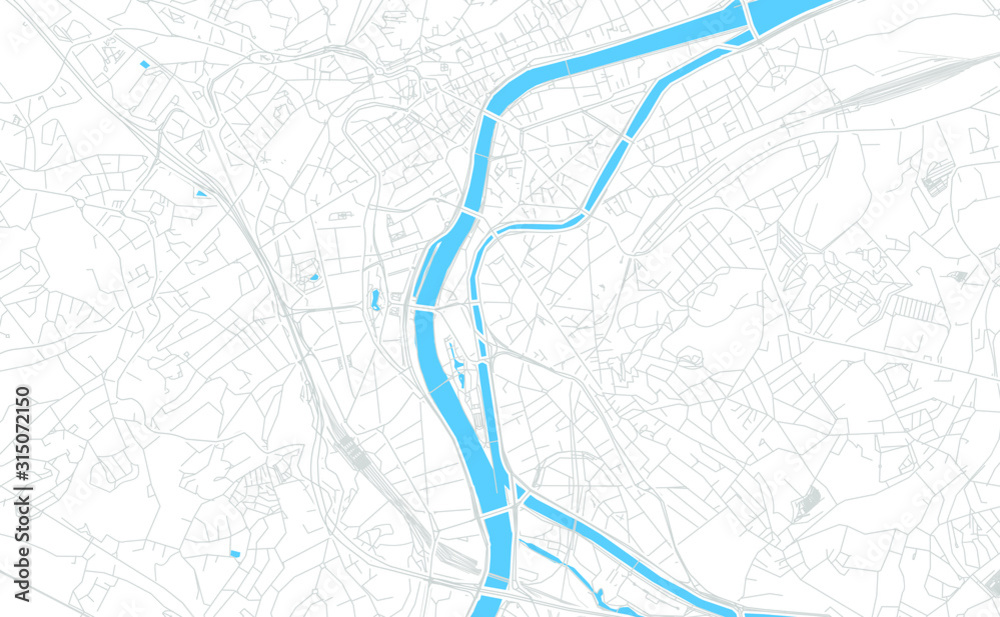 Liege , Belgium bright vector map