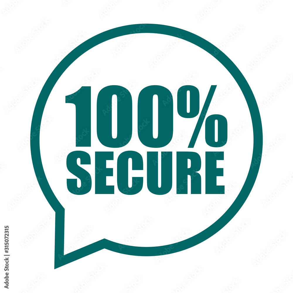 green vector banner 100% secure green vector banner 100% secure