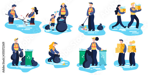 Recycle concept. Ecology and environment care. Idea of garbage reuse.
