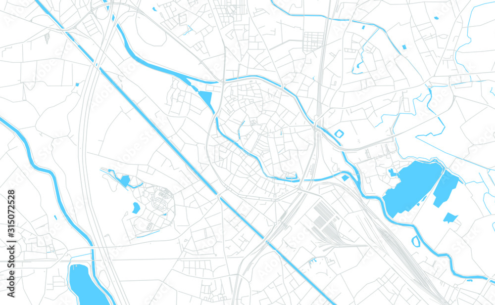 Mechelen , Belgium bright vector map