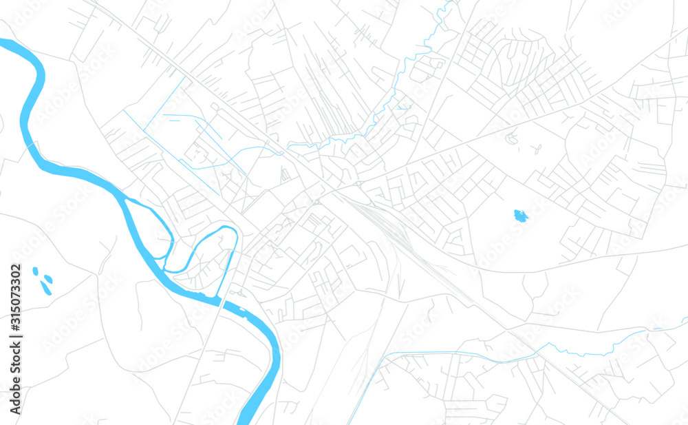 Obraz premium Prijedor, Bosnia and Herzegovina bright vector map