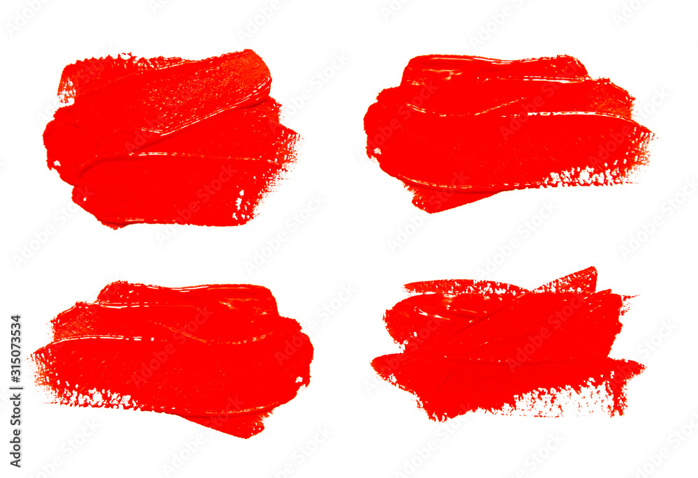 Collection of photos paint brush stroke texture red watercolor isolated Collection of photos paint brush stroke texture red watercolor isolated