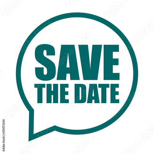 green vector banner save the date