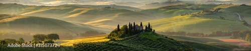 Tuscany - Landscape panorama  hills and meadow  Toscana - Italy