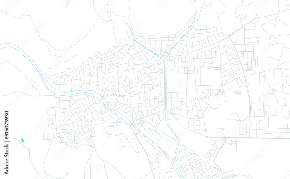 Sliven, Bulgaria bright vector map