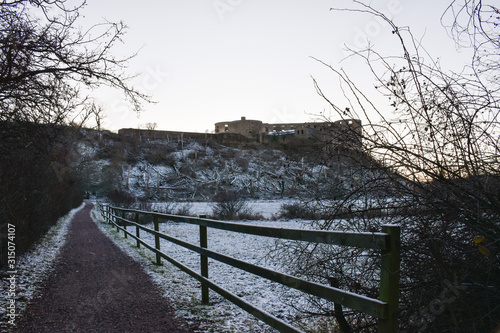 Footpath to the Castle by Borgholm in Sweden