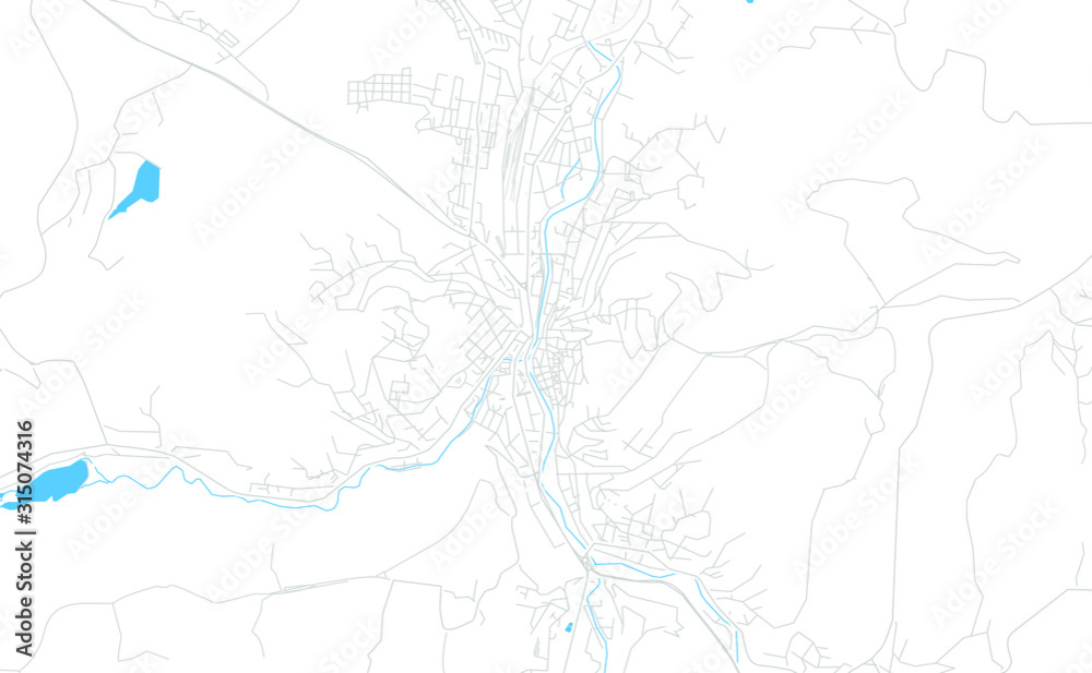 Obraz premium Gabrovo, Bulgaria bright vector map