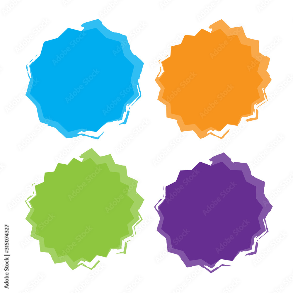 Different starburst vector. Starburst isolated icons set Different starburst vector. Starburst isolated icons set