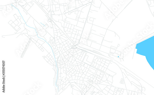 Vratsa, Bulgaria bright vector map