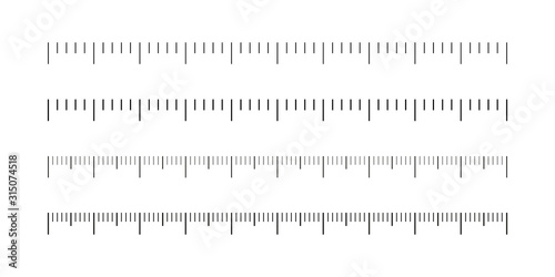 Black measuring scale on white background. Weight scale icon vector illustration. Vector lines. Scale vector sign isolated. Bar level meter vector illustration.