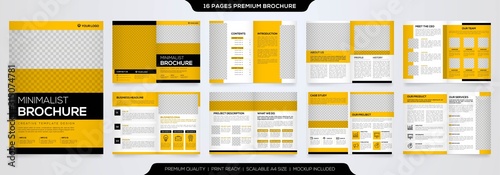 set of business brochure template with minimalist style and modern layout