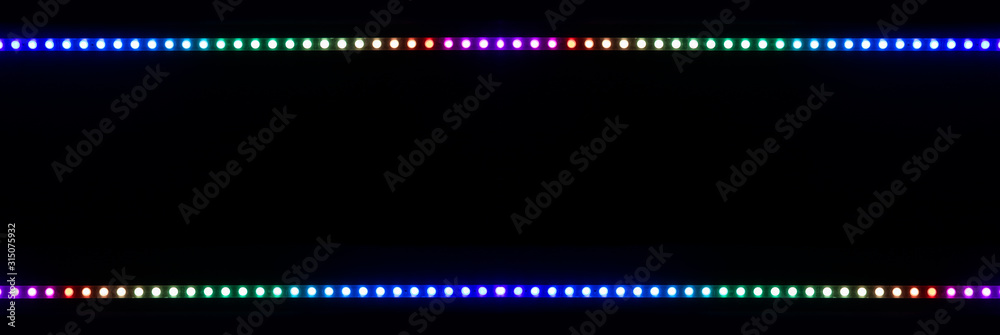 neon colorful illumination frame work black background wallpaper pattern empty copy space for your text here mock up concept festive picture mood