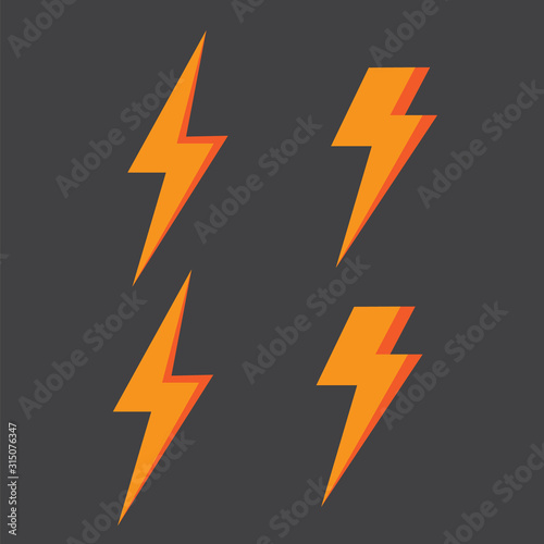 Thunderstorm flash icon vector. Vector illustration icons