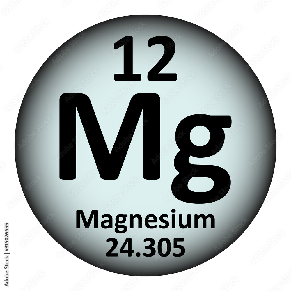 Periodic table element magnesium icon.