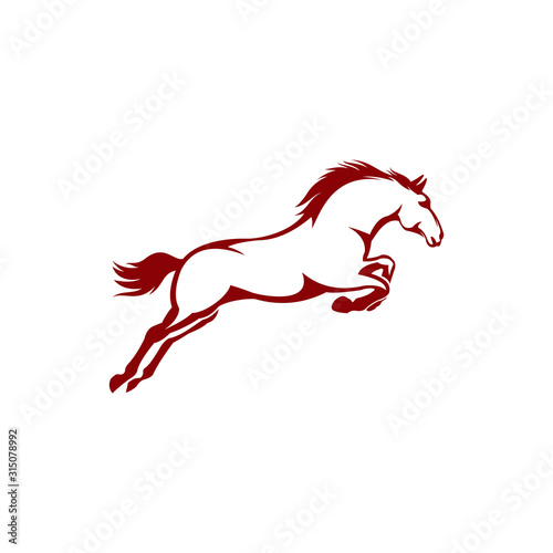 jumping horse logo vector