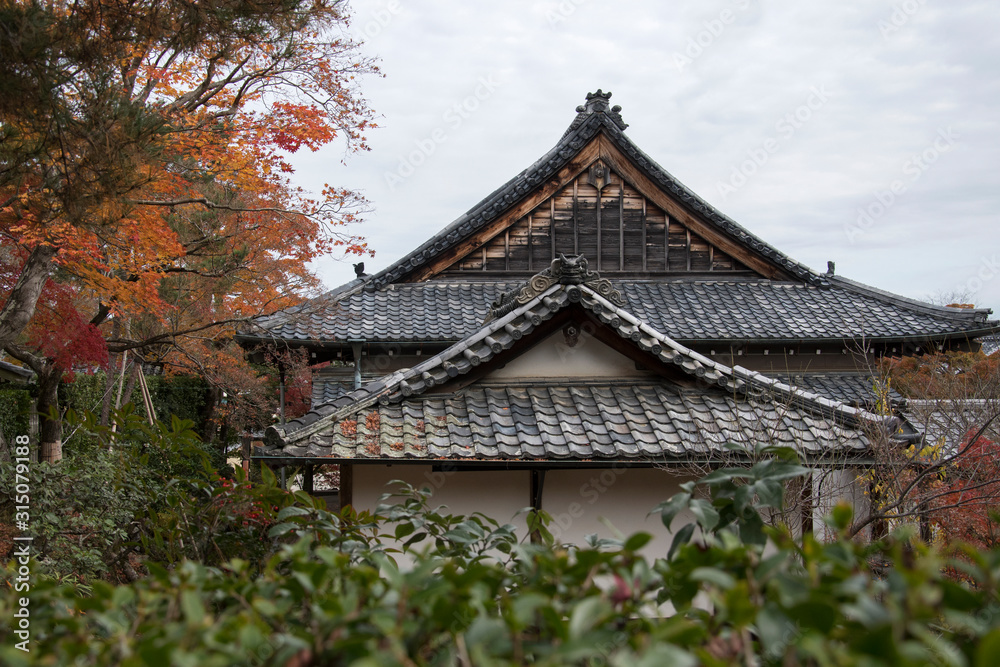 Antique Japanese building in Tenryu-ji temple Kyoto