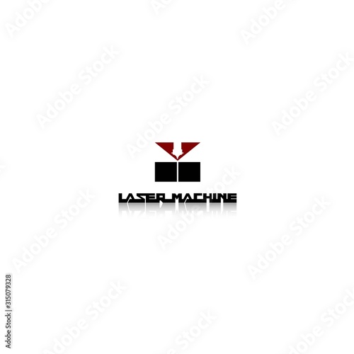  The illustration consists of a laser cutting nozzle in the form of a symbol or logo. Laser cutting engraving.