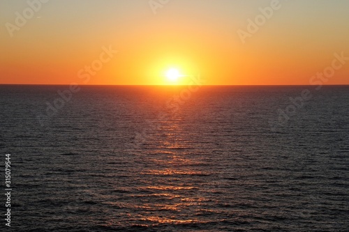 sunset over the sea