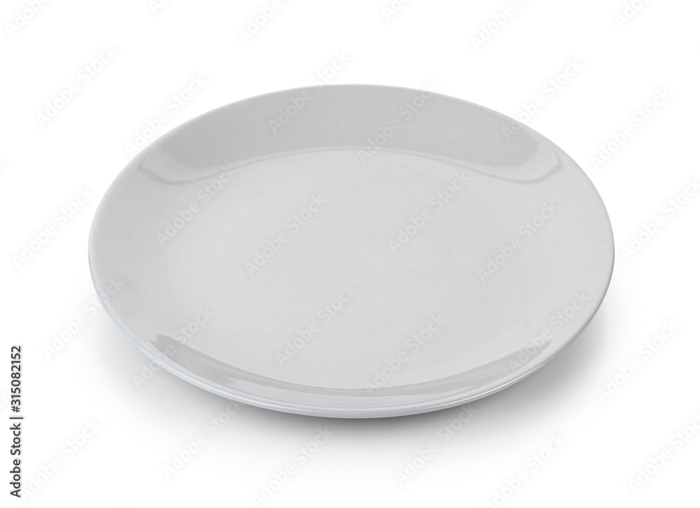 empty plate isolated on white background empty plate isolated on white background