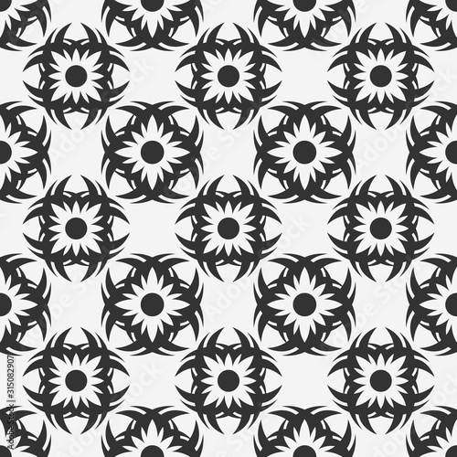 Geometric style seamless vector pattern. Geometrical symmetrical background.