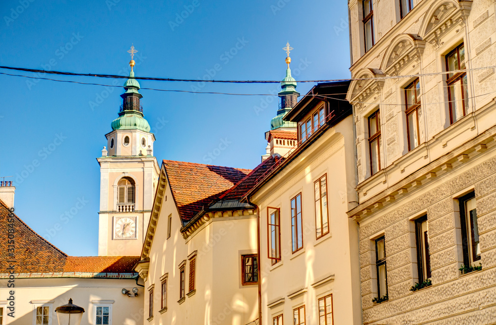 Ljubljana, Historical center, HDR Image
